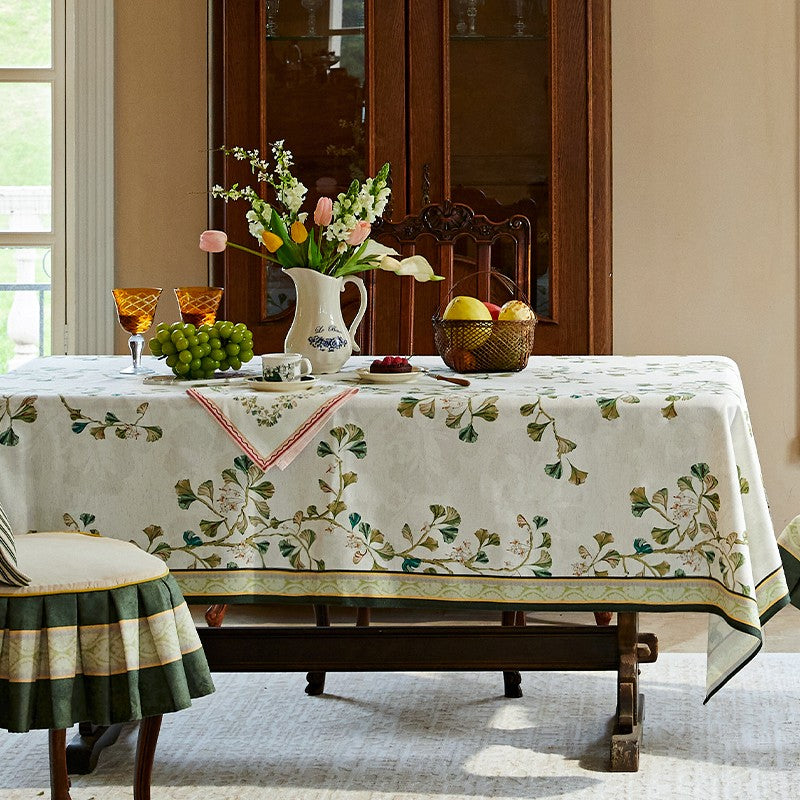 Ginkgo Leaves Table Covers, Square Tablecloth for Kitchen, Extra Large Modern Rectangular Tablecloth for Dining Room Table, Large Tablecloth for Round Table